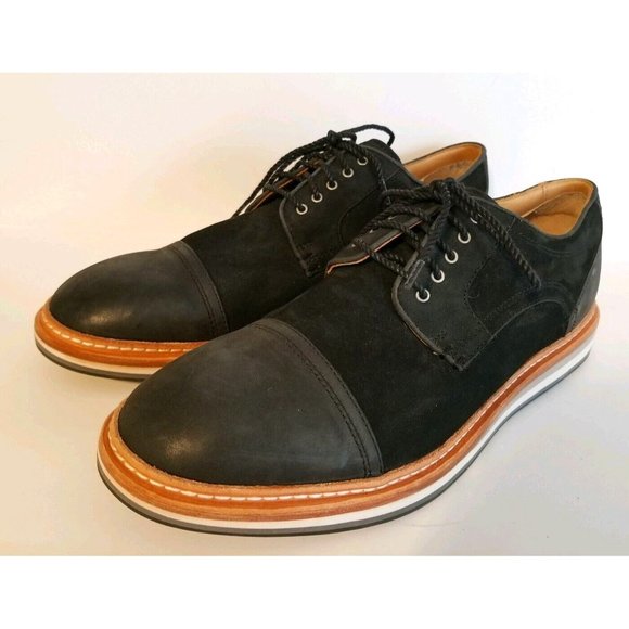UGG Warner Cap Toe Oxford Black Leather Lace Up Mens Shoes Size 10 43 #1004185 main image 4